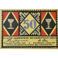 50 Pfennig Evangelisch-Lutherische Landeskirche des Landesteiles Lübeck