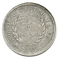 1/2 Frank - Jérôme Bonaparte Nickel pattern