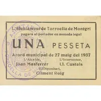 1 Peseta Torroella de Montgrí