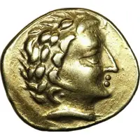 Gold Stater with facing head