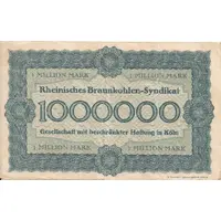 1 000 000 Mark Rheinisches Braunkohlen-Syndikat