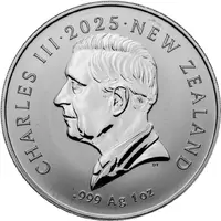 1 Dollar - Charles III Kiwi - Nesting Rowi