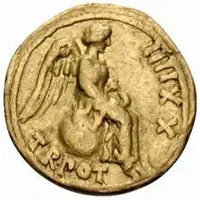 Quinarius Aureus - Augustus TR POT XXIIII, Victory