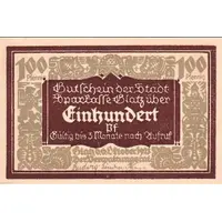 100 Pfennig Städtische Sparkasse