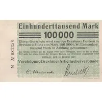 100 000 Mark Vereinigung Breslauer Arbeitgeberverbände