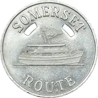 Ferry Token Somerset Route, Copper-nickel, 2 Holes