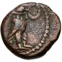 Drachm - Phraates Bust facing; eagle right