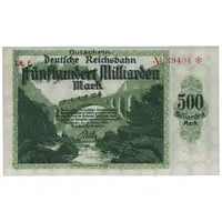 500 000 000 000 Mark Reichsbahndirektion