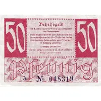 50 Pfennig Württemberg-Hohenzollern, French occupation