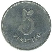 5 Pesetas- Cooperativa Aliança Gelidença