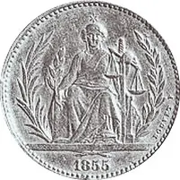 4 Pesos Fuertes Silver 'Bouvet' Pattern