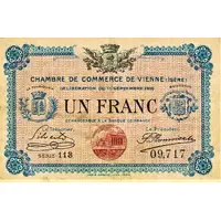 1 Franc - Chambre de Commerce de Vienne 38