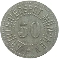 50 Pfennig - München Artilleriedepot