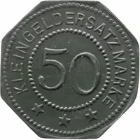 50 Pfennig - Regen Josef Schrank Goldwaren and Uhrengeschäft