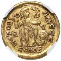 Solidus In the name of Valentinian III