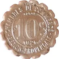 10 Centimes - Chambres de Commerce - Provençal Region Silver