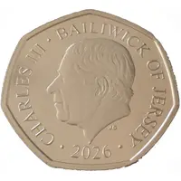 50 Pence - Charles III 50th Anniversary of Concorde - Tower Bridge London