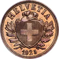 2 Rappen Wreath, bronze, light type