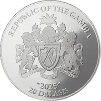 20 Dalasis Rhinos silver coin