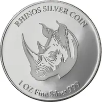 20 Dalasis Rhinos silver coin