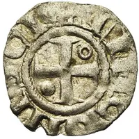 Denier immobilisé au nom de Louis IV d’Outremer croix