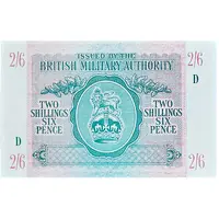 2 Shillings 6 Pence - British Military Authority