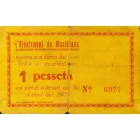1 Peseta Montblanc