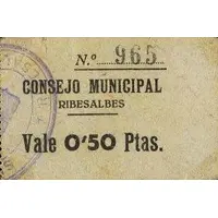 0.50 Pesetas Ribesalbes