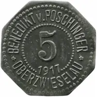 5 Pfennig - Oberzwieselau Benedikt v. Poschinger