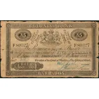 5 Dollars Colonial Bank