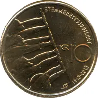 10 Kroner - Harald V Universal Suffrage