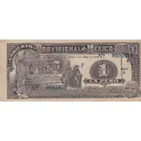 1 Peso Gobierno Provisional de Mexico