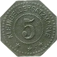 5 Pfennigs - Oberhofen W. Wieprecht Kantine Ueb. Platz