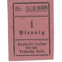 1 Pfennig Kaufmännischer Verein/Vorschußverein, roman type