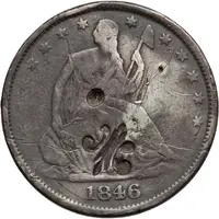 1/2 Dollar Counterstamped