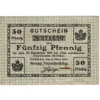 50 Pfennig Herzogliche Finanzdirektion