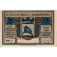 75 Pfennig Sparkasse