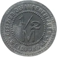 1/2 Mark - Weilburg an der Lahn Offizier-Gefangenenlager