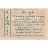50 Heller Neuhofen a. d. Ybbs