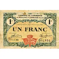 1 Franc - Chambre de Commerce de Moulins et Lapalisse 03