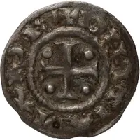 Obol - Louis I Christian legend, crosses