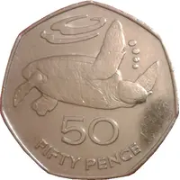 50 Pence - Elizabeth II 2nd portrait, large type