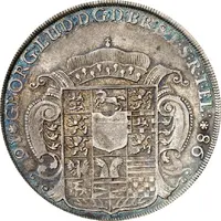 1 Thaler - George I Pines in Curved Lines