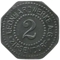 2 Pfennig - Zipsendorf Leonhardwerke A.G.