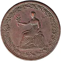 1/2 Penny - imitation Britannia and Eagle