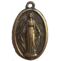 Miraculous Medal of Our Lady of Graces Brass