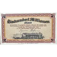 100 000 000 Mark Henschel & Sohn