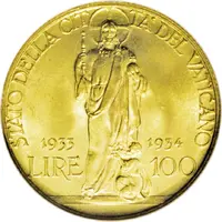 100 Lire - Pivs XI Jubilee