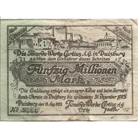 50 000 000 Mark Tonerde-Werke Curtius