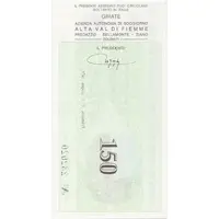 150 Lire - Cassa di Risparmio di Trento e Rovereto